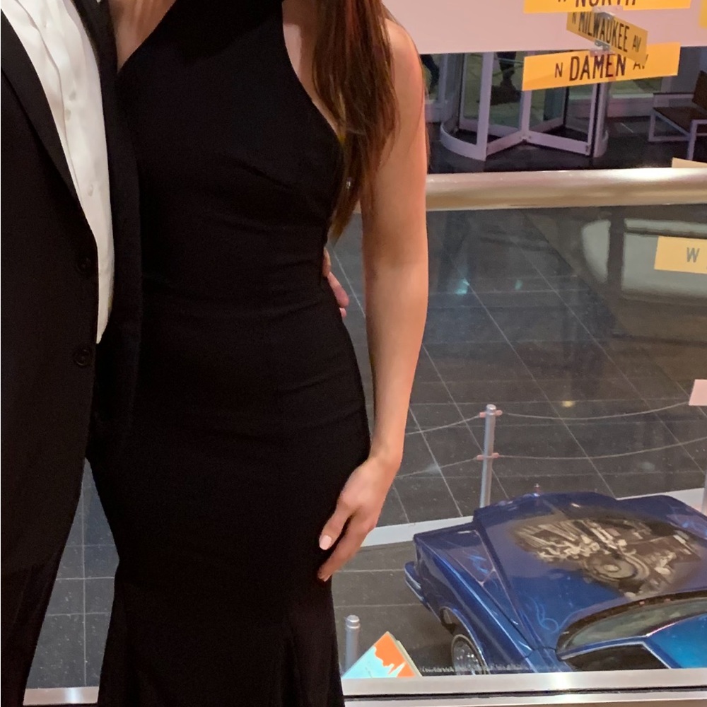 Lulu's Black Tie Maxi dress